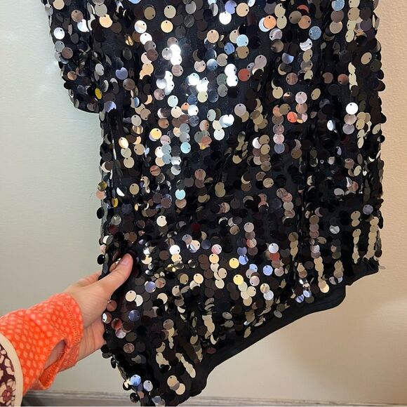 Revolve h:ours Darrell Mini Dress in Black Galaxy Sequin Small - Picture 6 of 14